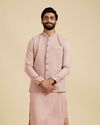Dusty Pink Classic Plain Nehru Jacket